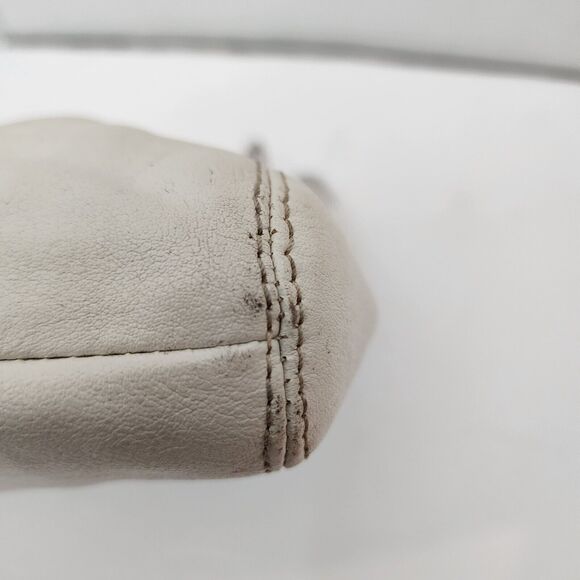 Coach F17605 Ashley Leather Hippie Bag Cross Body Purse White Silver Shoulder - Picture 7 of 16